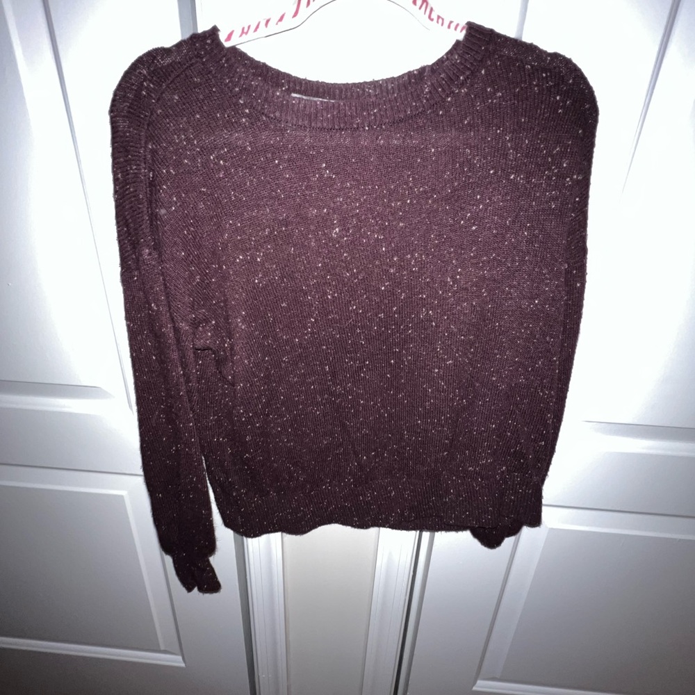 Scoop neck purple sweater